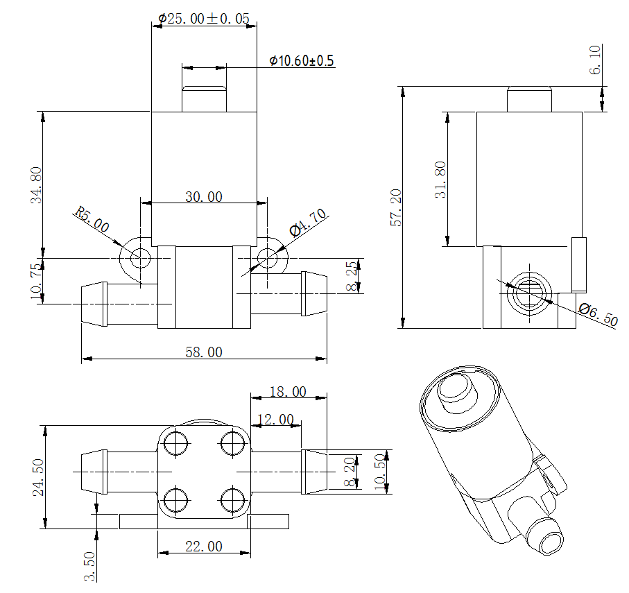 電飯鍋蒸汽電磁閥KDL-2531V-01